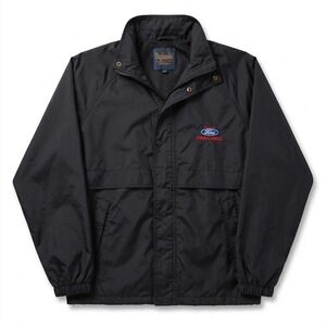 Dunbrooke Ford Racing Jacket Mens XL Black Excellent Embroidered Windbreaker